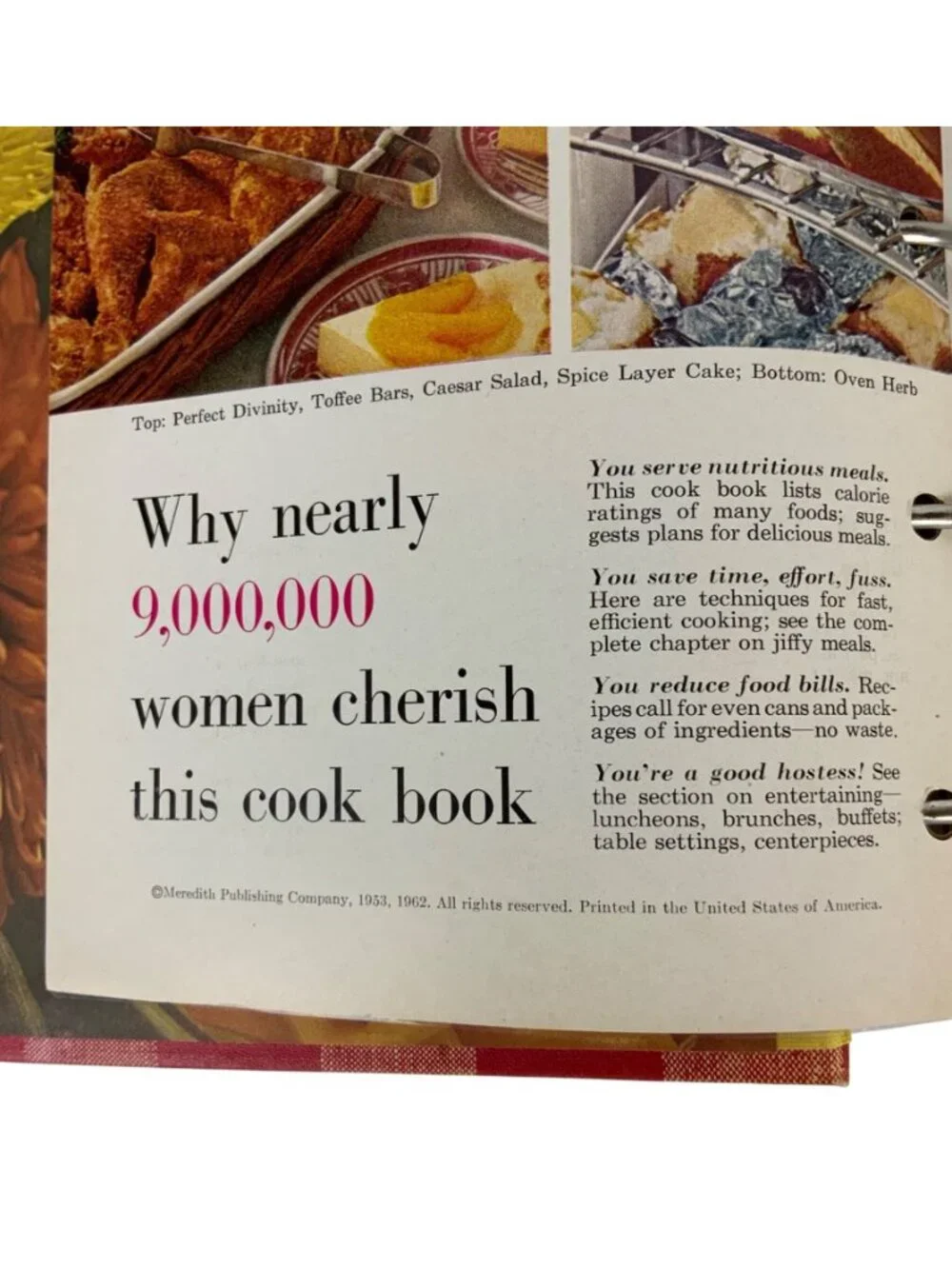 Vintage Better Homes & Gardens New Cook Book Red Plaid Hardcover Binder 1962
